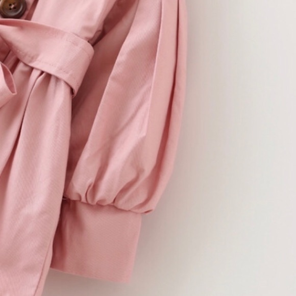 ➡️LAST ONE-Toddler button trench coat (blush pink) - Picture 4 of 5